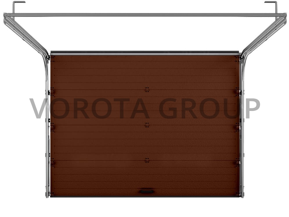 Секционные ворота для гаража Doorhan из коричневых сэндвич-панелей 2500x2400 Секционные ворота для гаража Doorhan из коричневых сэндвич-панелей 2500x2400