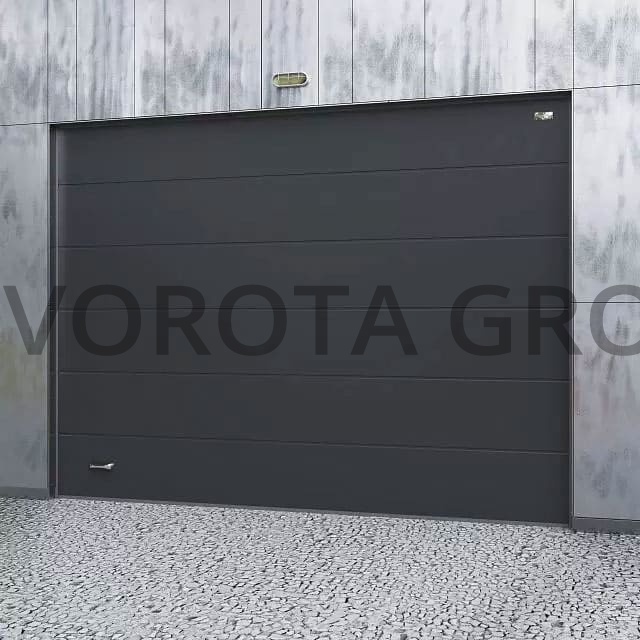 Автоматические ворота для гаража Doorhan серого цвета квадратные 3000x3000 Автоматические ворота для гаража Doorhan серого цвета квадратные 3000x3000