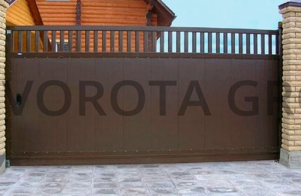 Откатные ворота Doorhan для частного дома 3000x2600 Откатные ворота Doorhan для частного дома 3000x2600