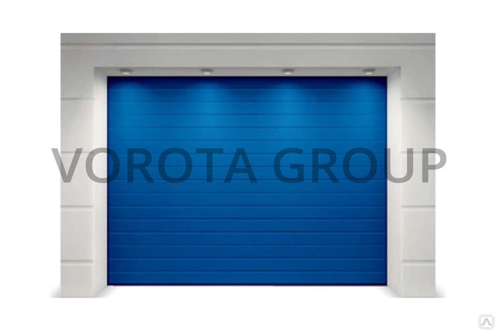 Секционные ворота для гаража Doorhan синие 2500x2100 Секционные ворота для гаража Doorhan синие 2500x2100